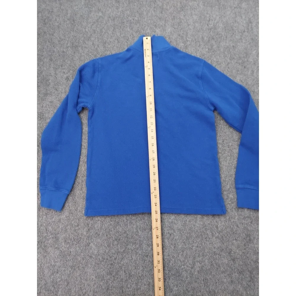 Lot 2 POLO RALPH LAUREN Pullover Sweater Boys XL 18-20 1/4 Zip Blue Red Waffle